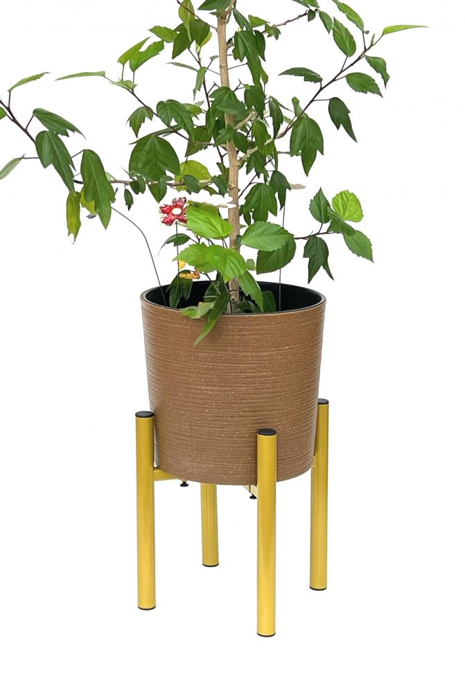 DanDiBo Adjustable Plant Stand Gold Metal 30 cm Flower Stand 96474 Flower Stool Adjustable Modern Plant Stool Flower Column