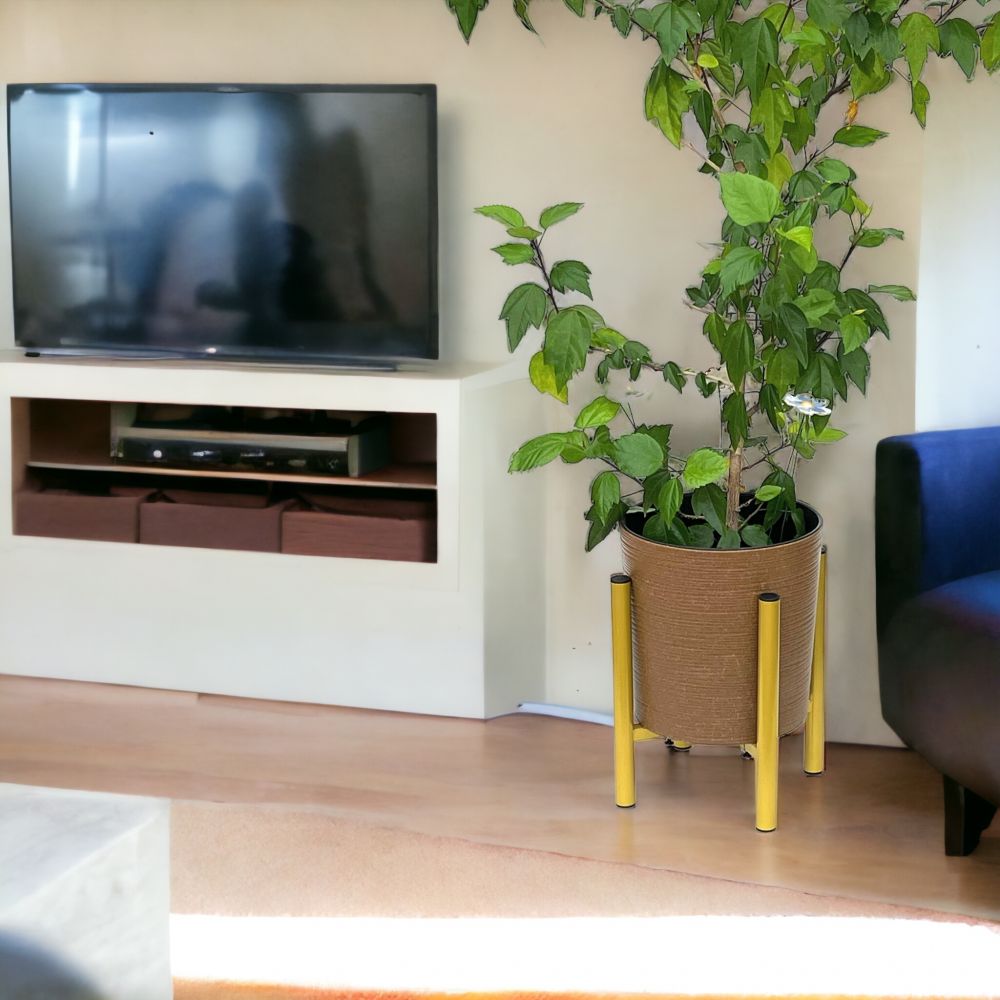 DanDiBo Adjustable Plant Stand Gold Metal 30 cm Flower Stand 96474 Flower Stool Adjustable Modern Plant Stool Flower Column