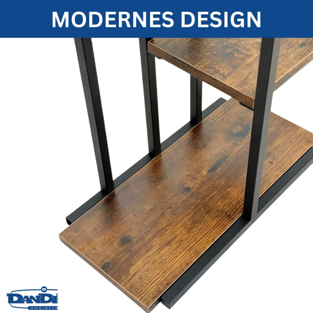 DanDiBo Flower Shelf Indoor Metal Black 6 Tiers Wood 96581 Flower Staircase Plant Stand Modern Plant Stand Design