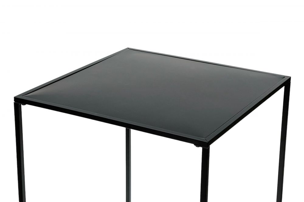 DanDiBo Coffee Table Black Metal L Side Table Living Room 96252 Table Side Table 52 cm Sofa Table Kitchen Table Modern