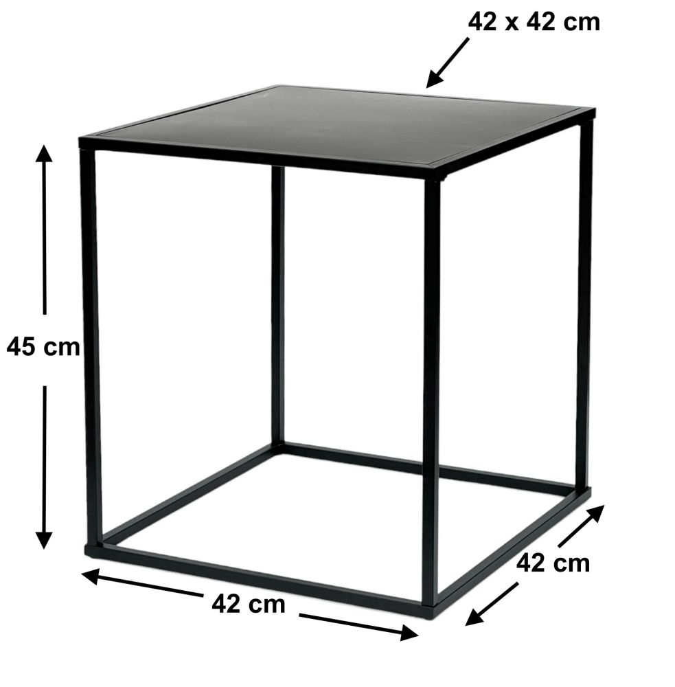 DanDiBo Coffee Table Black Metal S Side Table Living Room 96252 Table Side Table 42 cm Sofa Table Kitchen Table Modern