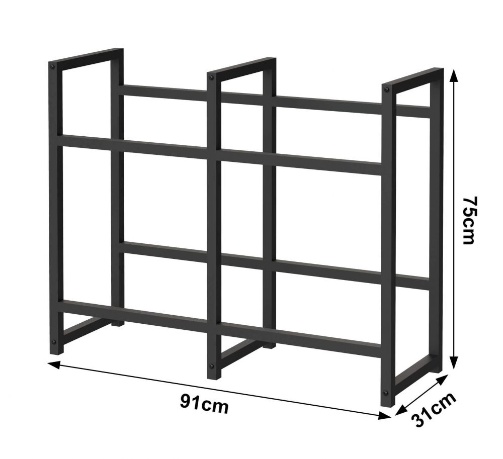 DanDiBo Getränkekistenregal 4 Kisten Schwarz Metall Stehend 96476 Getränkekistenhalter 91 cm Getränkekistenständer Flaschenkistenregal