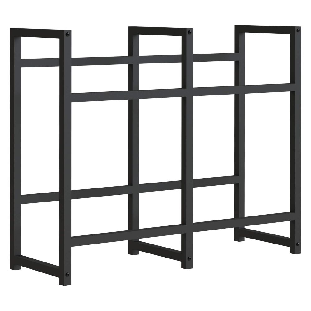 DanDiBo Getränkekistenregal 4 Kisten Schwarz Metall Stehend 96476 Getränkekistenhalter 91 cm Getränkekistenständer Flaschenkistenregal
