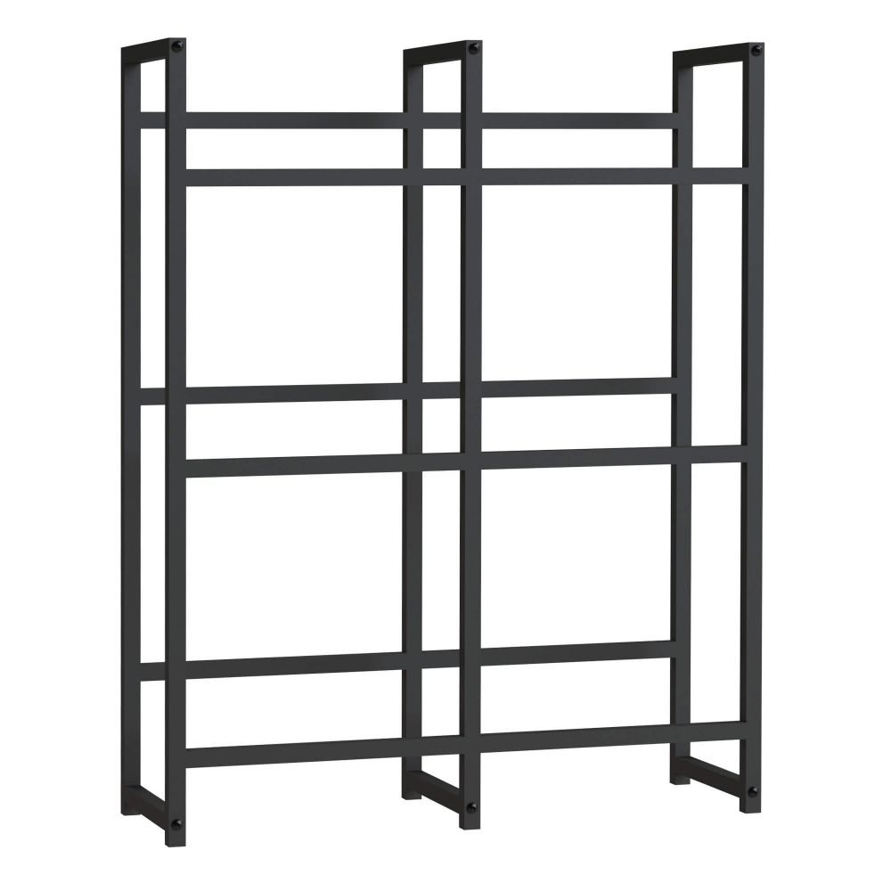 DanDiBo Getränkekistenregal 6 Kisten Schwarz Metall Stehend 96477 Getränkekistenhalter 91 cm Getränkekistenständer Flaschenkistenregal