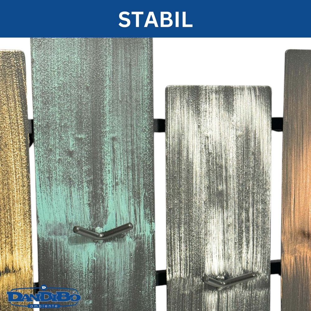 DanDiBo Wall-Mounted Coat Rack Black Metal 96629 Wall Coat Rack with 12 Hooks Modern Hook Bar Coat Hooks Coat Rail