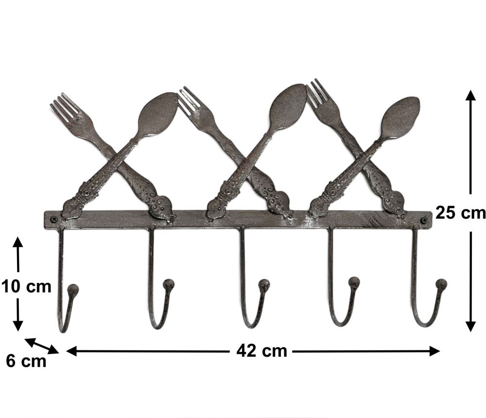 DanDiBo Handtuchhaken Handtuchleiste 96253 Handtuchhalter Küche Metall Hakenleiste Vintage Garderobenleiste Kleiderhakenleiste