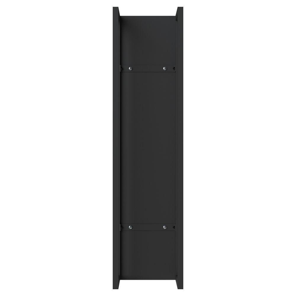 DanDiBo Kaminholzregal Innen Metall Schwarz Kaminholzständer 100 cm mit Rückwand an der Wand Hängend 96357 Holzkorb Kaminholzhalter Holzregal