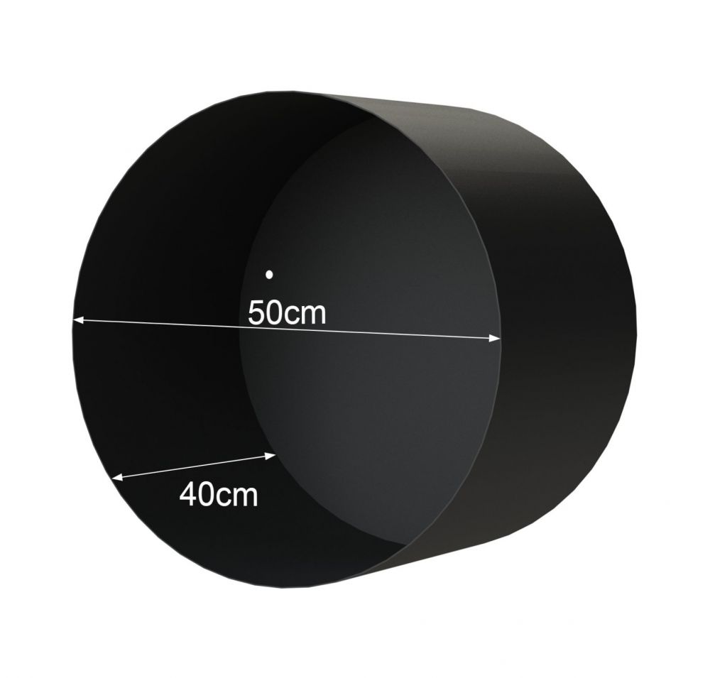 DanDiBo Firewood Rack Indoor Metal Black Round Wall 50 cm Firewood Rack with Back Panel 96433 Wall Mounted Hanging Wood Basket Firewood Holder Wood Rack