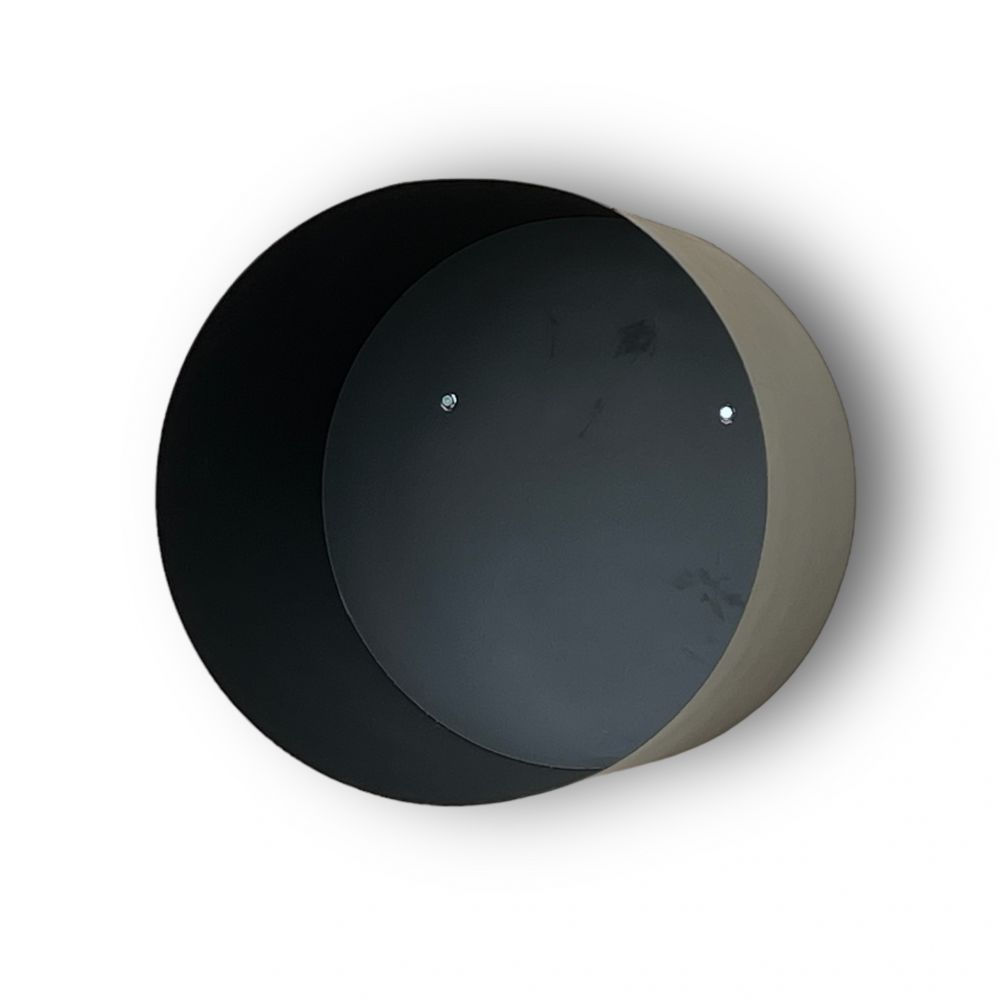 DanDiBo Firewood Rack Indoor Metal Black Round Wall 50 cm Firewood Rack with Back Panel 96433 Wall Mounted Hanging Wood Basket Firewood Holder Wood Rack