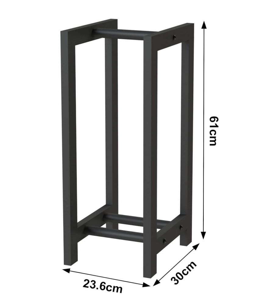 DanDiBo Kaminholzregal Innen Metall Schwarz Stehend Kaminholzständer 96467 Kaminholzhalter Brennholzregal Feuerholzregal