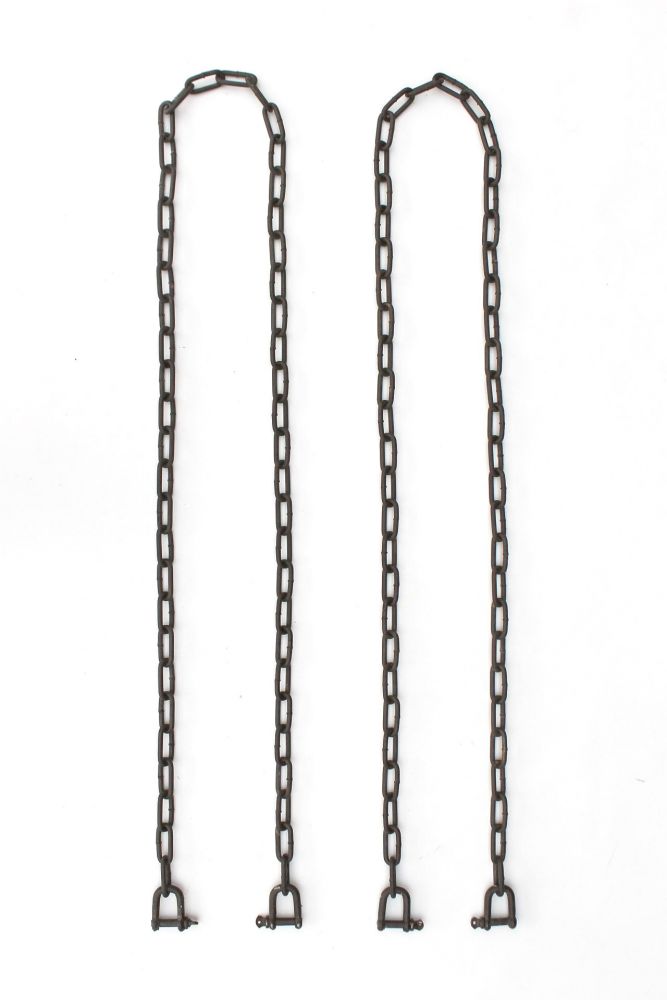 DanDiBo Kette Verlängerungskette Hängesessel Hängebank 2x 2m verzinkt Braun 300 kg Gliederkette Stahlkette Schäkel