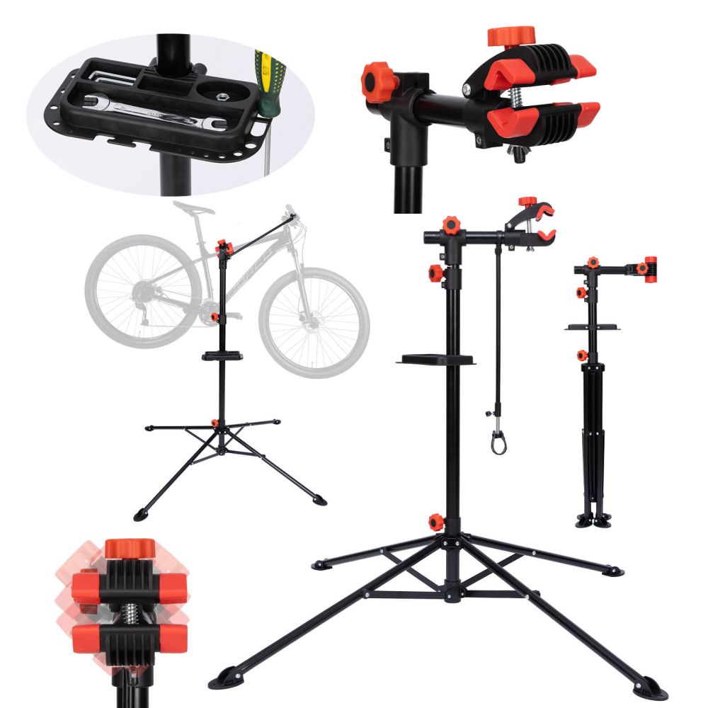 DanDiBo bike assembly stand Bicycle assembly stand Height-adjustable 360? rotatable 96562 Repair stand for ebike Mountain bike Centre stand Foldable Folding