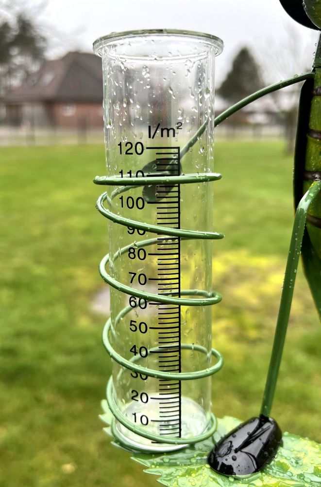 DanDiBo Regenmesser Glas 15 cm 85643 - Ersatzglas für Niederschlagsmesser Wetterfrosch, Eulen, Hase, Schnecke