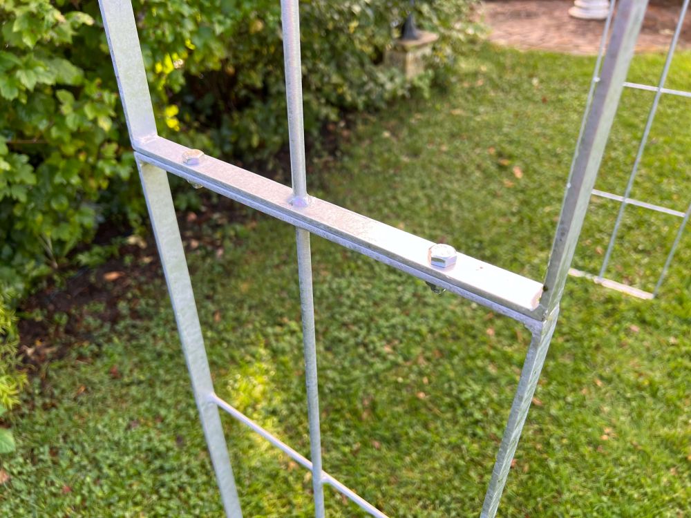 DanDiBo Rose arch Galvanised Solid 120 cm Archway 96523 Weatherproof Round arch Solid iron climbing aid Garden arch Hot-dip galvanised