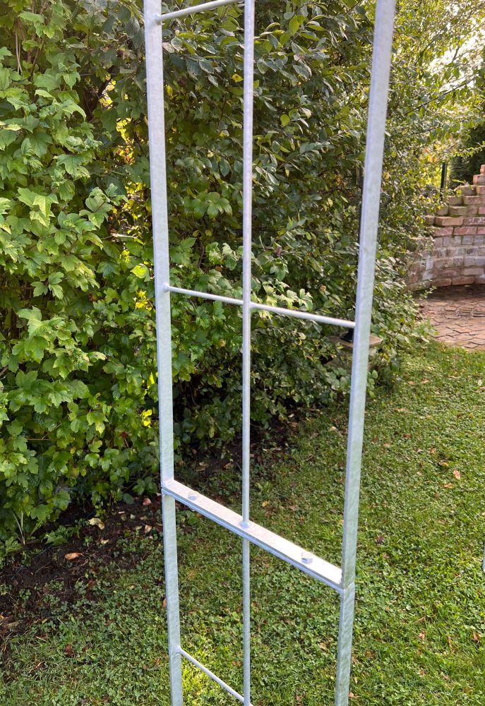 DanDiBo Rose arch Galvanised Solid 120 cm Archway 96523 Weatherproof Round arch Solid iron climbing aid Garden arch Hot-dip galvanised