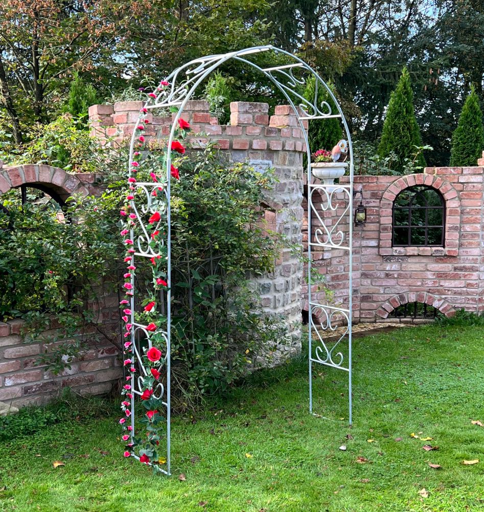 DanDiBo Rose arch Galvanised Solid 120 cm Archway 96521 Weatherproof Round arch Solid iron climbing aid Garden arch Hot-dip galvanised