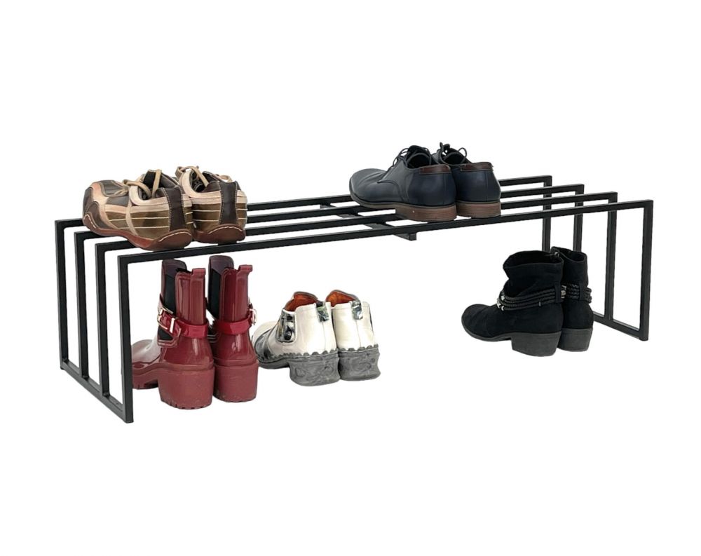 DanDiBo Shoe rack Metal Black 1 level 96551 Shoe rack Shoe stand Modern Sturdy Solid Shoe cabinet Shelf