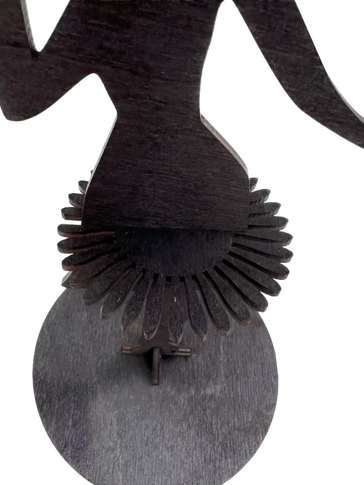 DanDiBo Serviettenhalter Schwarz Vintage aus Holz 28 cm Serviettenständer Mädchen Prinzessin 96397 Freistehständer Tischtuchspender