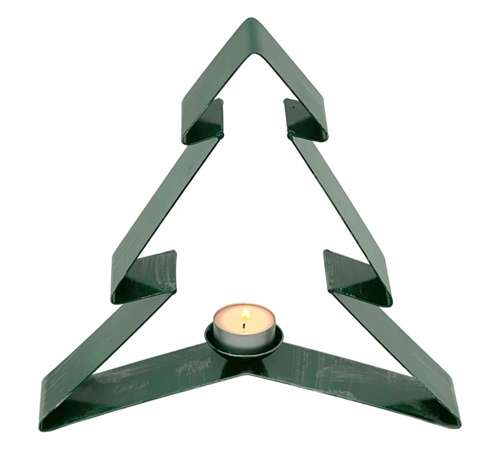 DanDiBo Tannenbaum Grün Metall Stehend Weihnachtsbaum Weihnachtsdeko Deko Weihnachten Kerzenhalter Teelichthalter Winter Modern