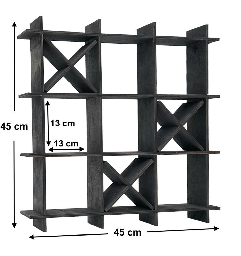 DanDiBo Toilettenpapierhalter Schwarz Holz Tic Tac Toe 96421 Klopapierhalter WC Freistehend Ersatzrollenhalter Papierhalter Rollenhalter