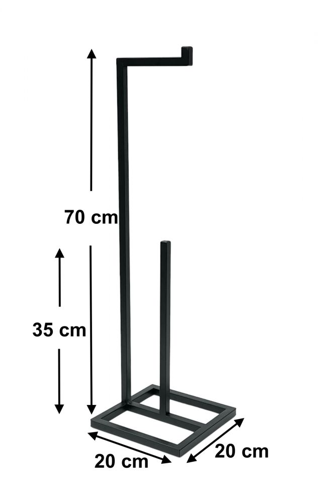DanDiBo Toilettenpapierhalter Stehend Schwarz Metall 96459 Gäste WC Ständer Klopapierhalter Ersatzrollenhalter Papierhalter Rollenhalter
