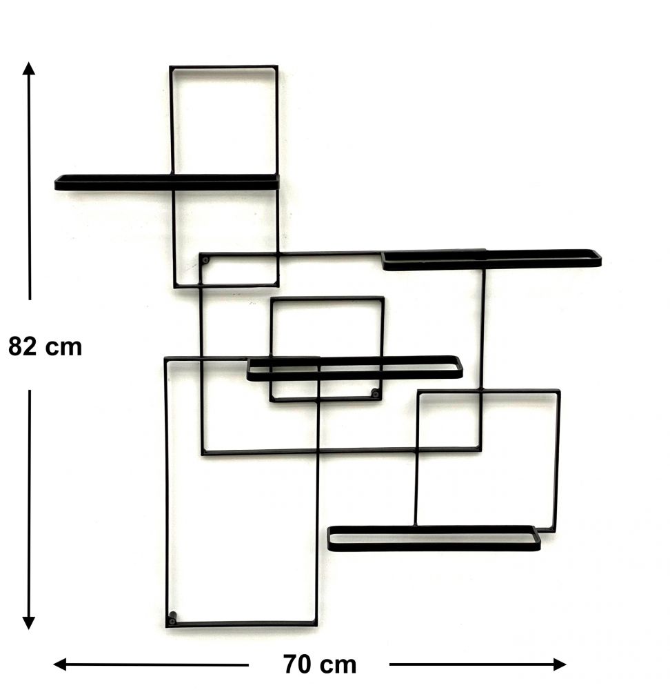 DanDiBo Weinregal Metall Schwarz Black Line Flaschenständer Flaschenregal Flaschenhalter Wandregal