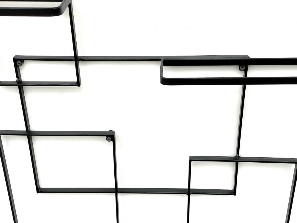 DanDiBo Weinregal Metall Schwarz Black Line Flaschenständer Flaschenregal Flaschenhalter Wandregal