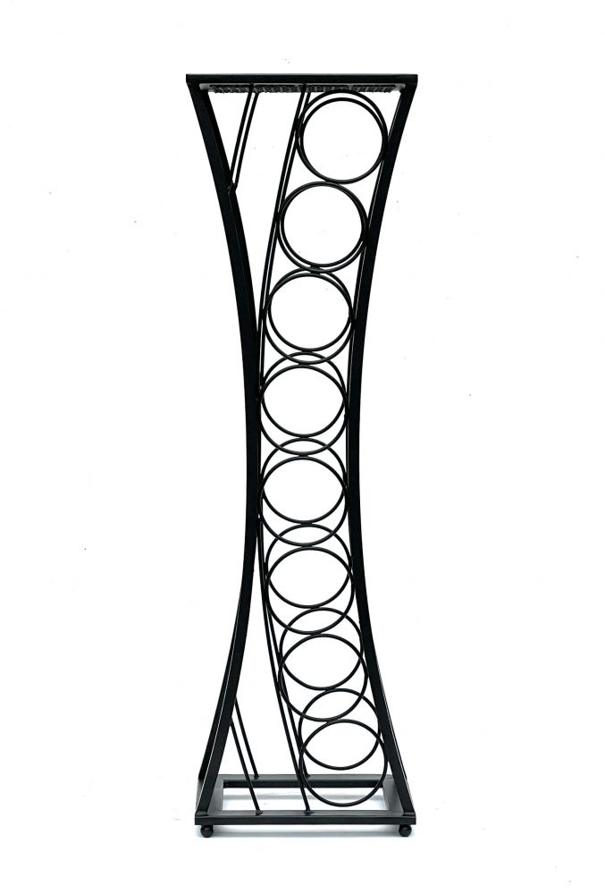 DanDiBo Weinregal Metall Schwarz Stehend Mika 80 cm 96536 Flaschenregal Flaschenständer Flaschenhalter Schmal Modern