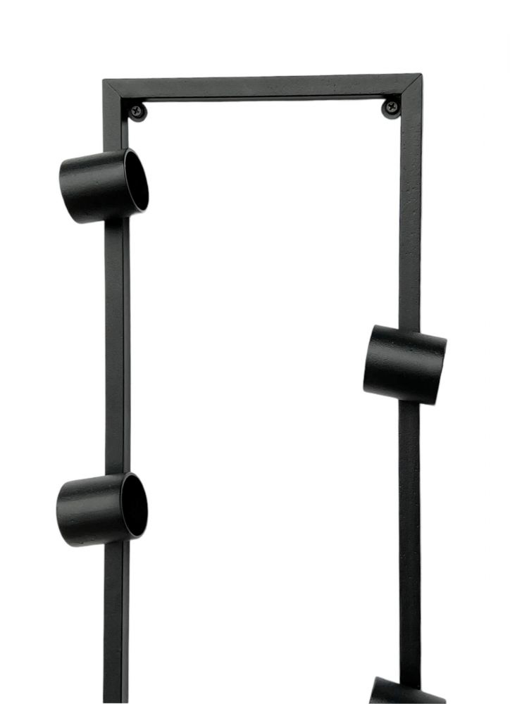 DanDiBo Weinregal Wand Metall Schwarz Flaschenregal Flaschenständer Flaschenhalter für 6 Flaschen Schmal Modern Design