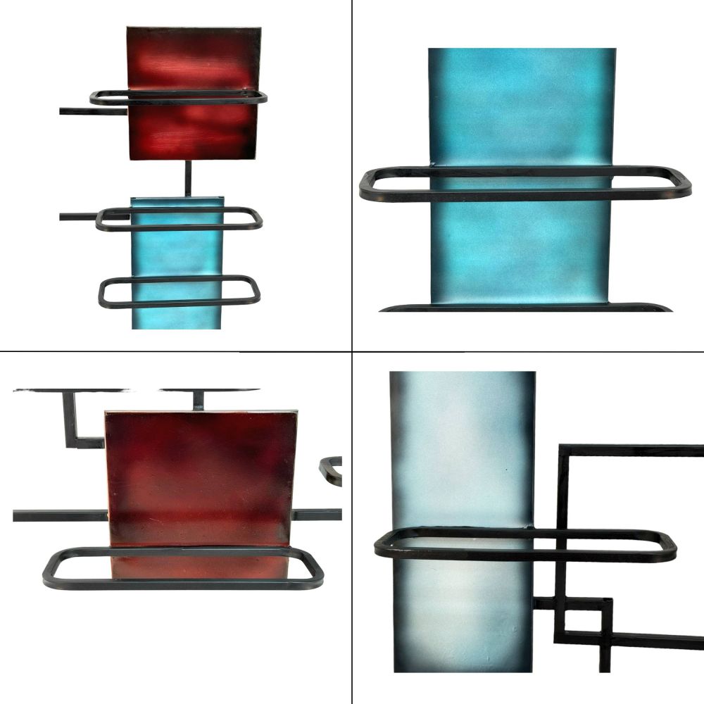 DanDiBo Wine Rack Wall Metal Black 8 Bottles Narrow 96618 Design Bottle Rack Modern Wine Holder