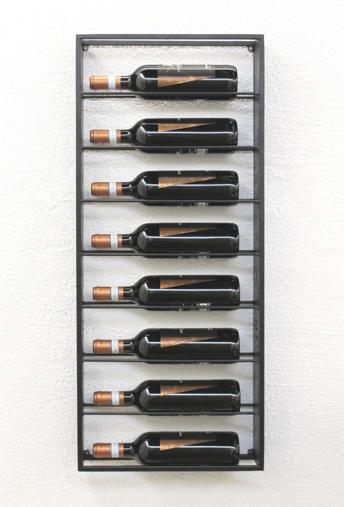 Weinregal Wand Metall Schwarz Sofie Flaschenständer Flaschenregal Flaschenhalter Weinflaschenregal