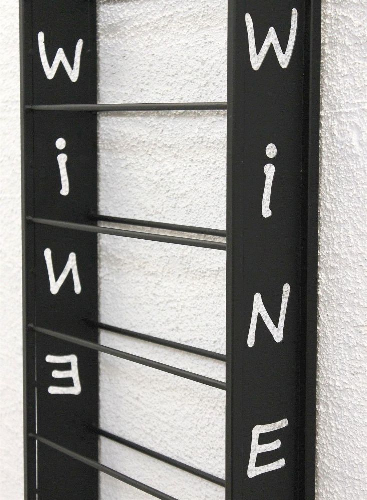 Weinregal Wand Metall Schwarz Sofie Flaschenständer Flaschenregal Flaschenhalter Weinflaschenregal