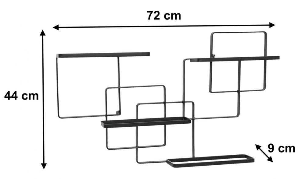 DanDiBo Wine Rack Wall Metal Black Wine Line Bottle Rack Bottle Rack Bottle Holder for 4 Bottles Narrow Modern Design