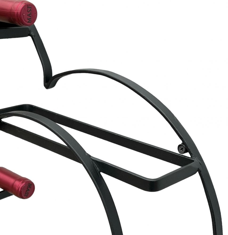 DanDiBo Wine rack Metal Black Heart 96417 Bottle rack for 4 bottles 65 cm Bottle holder Wall Wall shelf