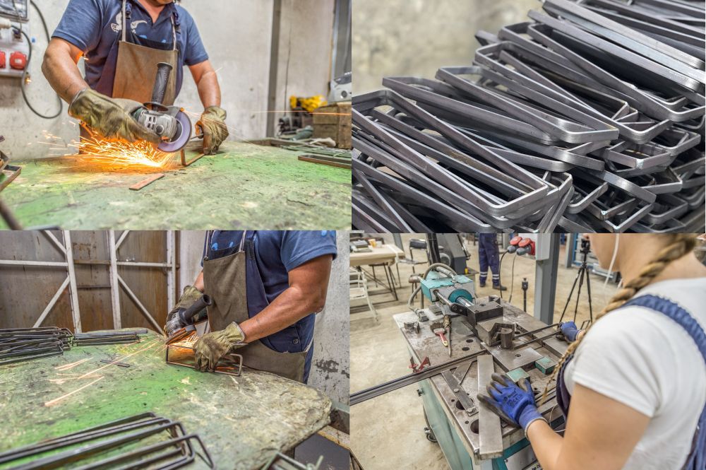 Weinregal aus Metall in Schwarz für die Wandmontage 4-Wine 2er Set erweiterbar Flaschenständer Flaschenregal Flaschenhalter