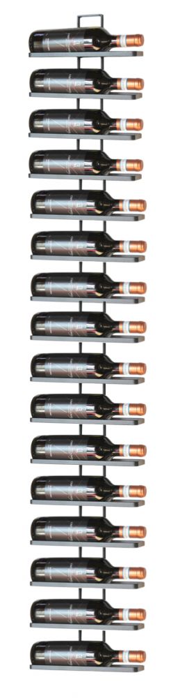 Weinregal aus Metall in Schwarz für die Wandmontage 4-Wine 2er Set erweiterbar Flaschenständer Flaschenregal Flaschenhalter