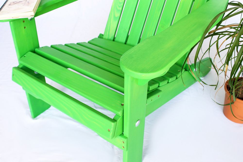 DanDiBo Strandstuhl Sonnenstuhl aus Holz Grün Gartenstuhl klappbar Adirondack Chair Deckchair