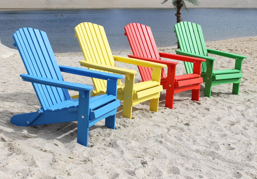 DanDiBo Strandstuhl Sonnenstuhl aus Holz Grün Gartenstuhl klappbar Adirondack Chair Deckchair