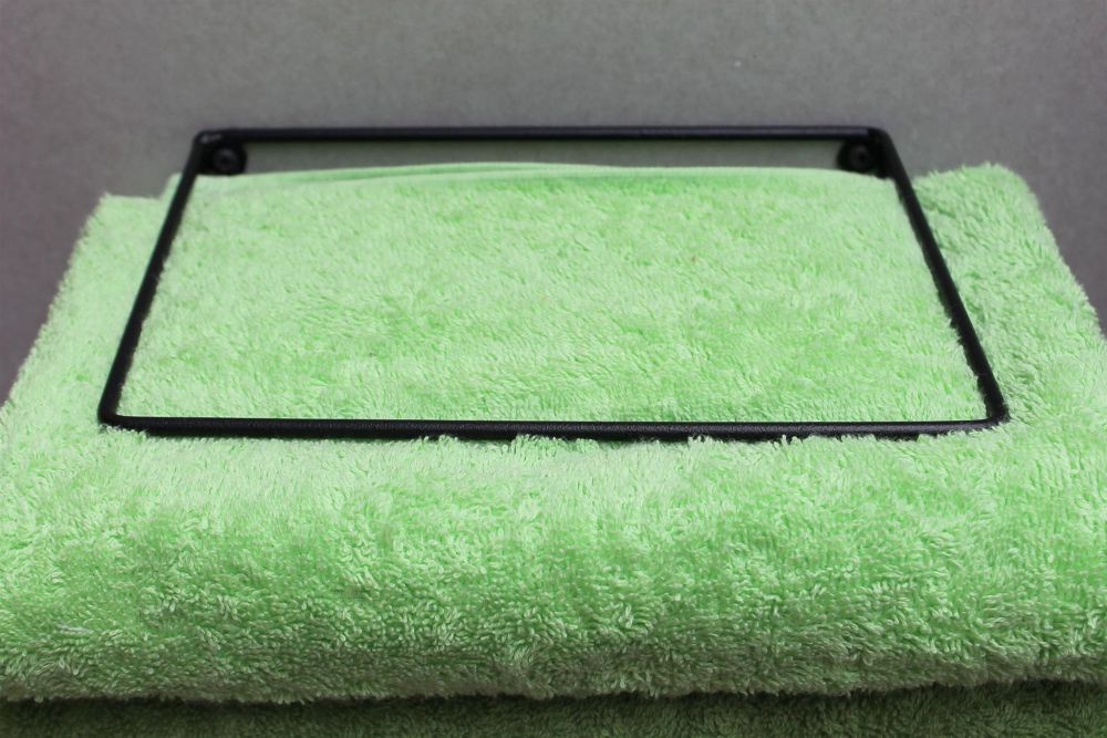 DanDiBo Wall towel rail Wall towel rack for wall mounting Set of 2 20 cm 93821 Invisible Floating wall towel rail Metal Black Modern Design