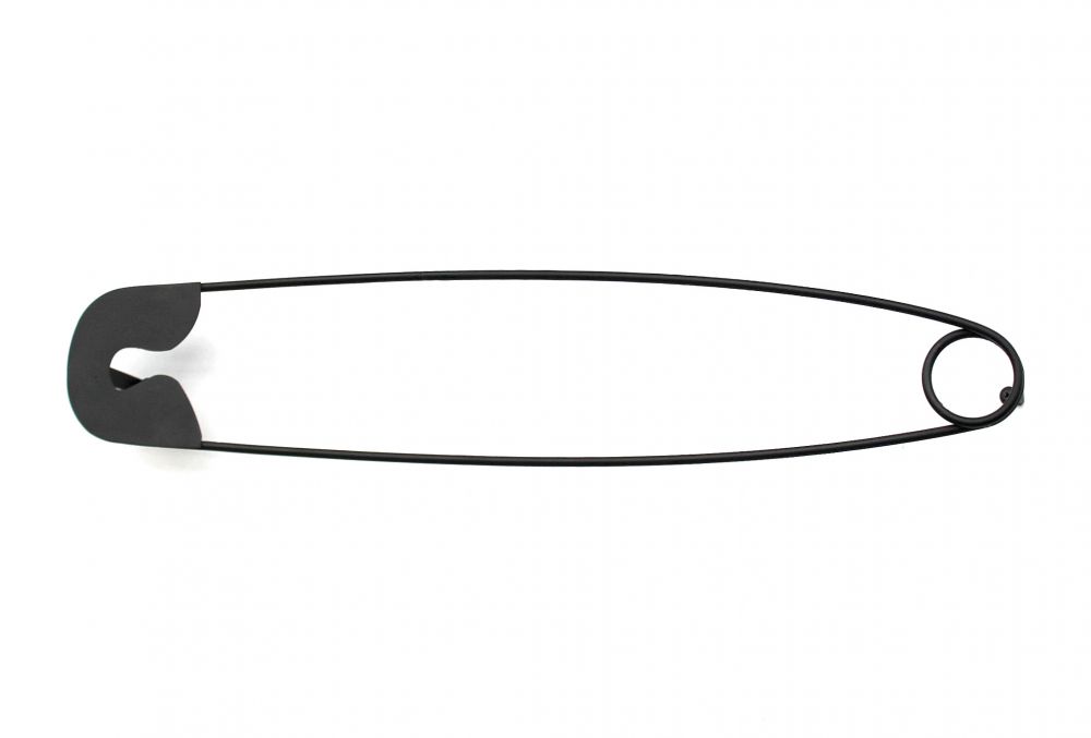 DanDiBo Design Handtuchhalter Handtuchstange Sicherheitsnadel 62 cm Garderobe Wand Büro Schwarz Metall Flur DIY