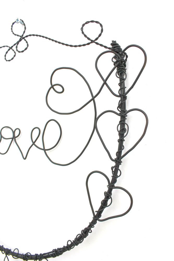 DanDiBo wire picture heart love door wreath 3102 wall wreath wall picture wire sign wall decoration decoration metal