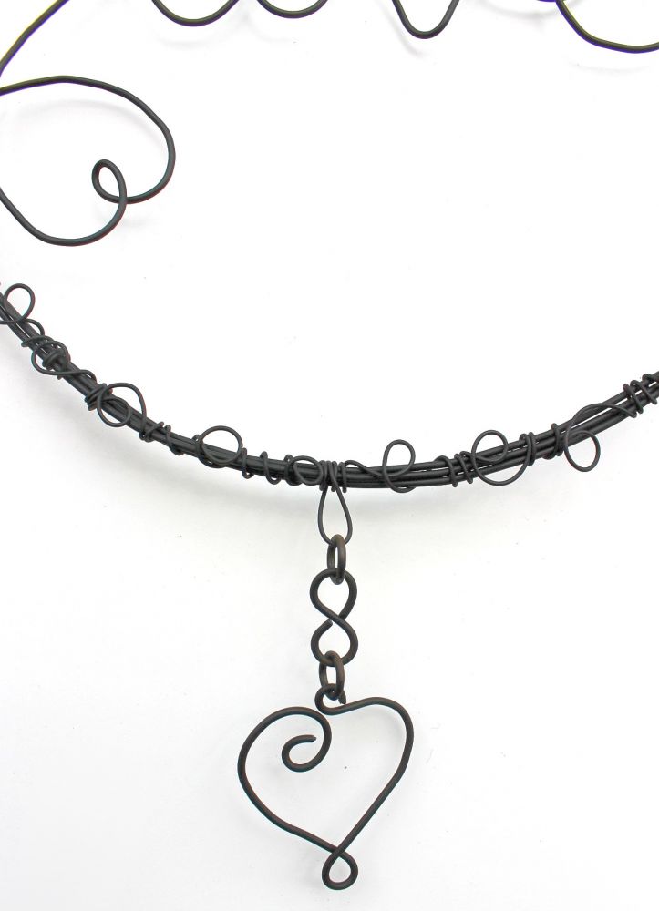 DanDiBo wire picture heart love door wreath 3102 wall wreath wall picture wire sign wall decoration decoration metal