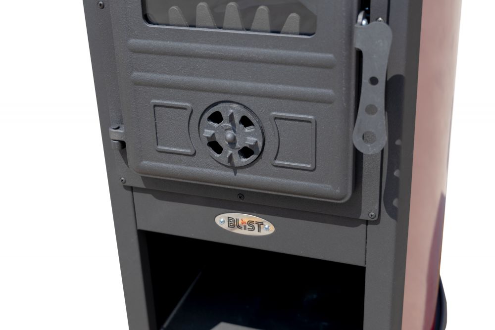 Kaminofen Rot Holzofen 7,2 kW Kamin Zar Ofen Dauerbrandofen Werkstattofen Schwedenofen Hüttenofen Heizofen