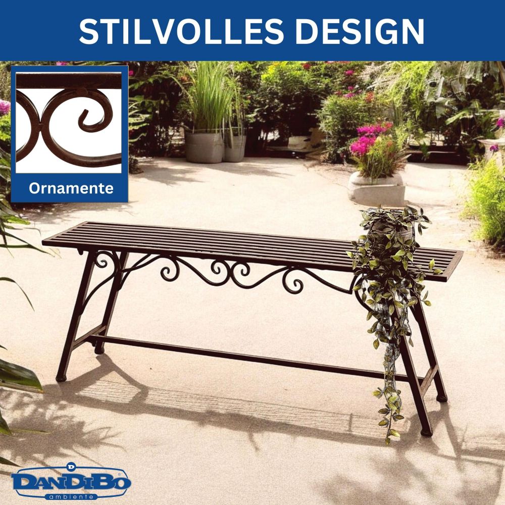 Bench Seat "CUCCIU-XL" B-120cm 077824 Garden bench made from metal Garden furniture
