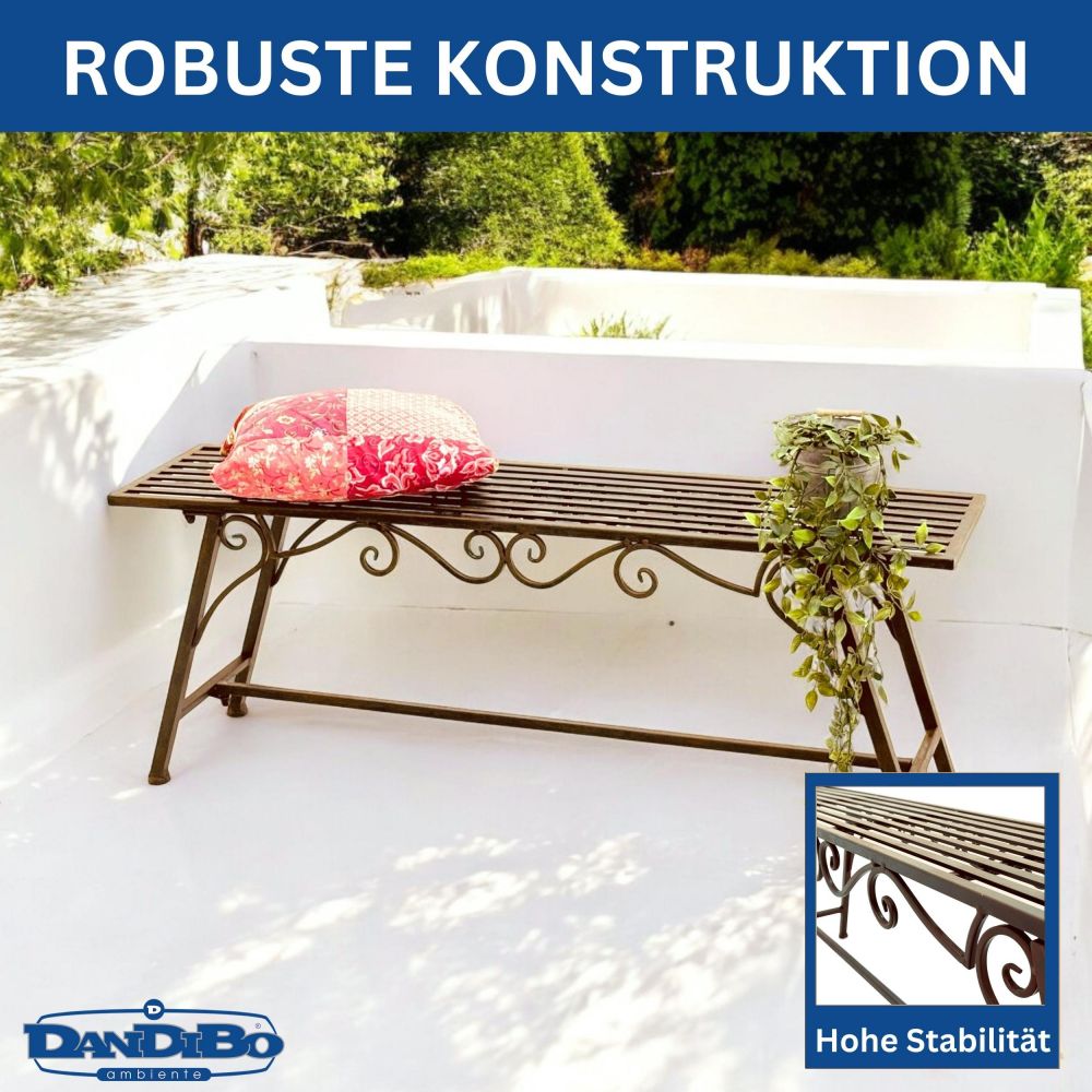 Bench Seat "CUCCIU-XL" B-120cm 077824 Garden bench made from metal Garden furniture