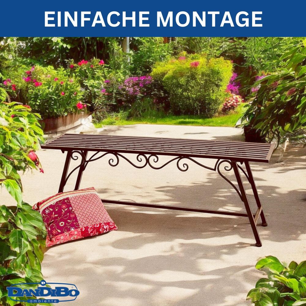 Bench Seat "CUCCIU-XL" B-120cm 077824 Garden bench made from metal Garden furniture