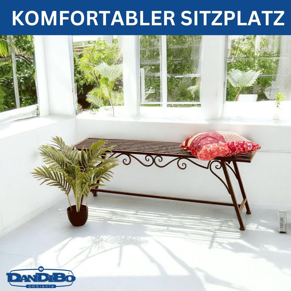 Bench Seat "CUCCIU-XL" B-120cm 077824 Garden bench made from metal Garden furniture