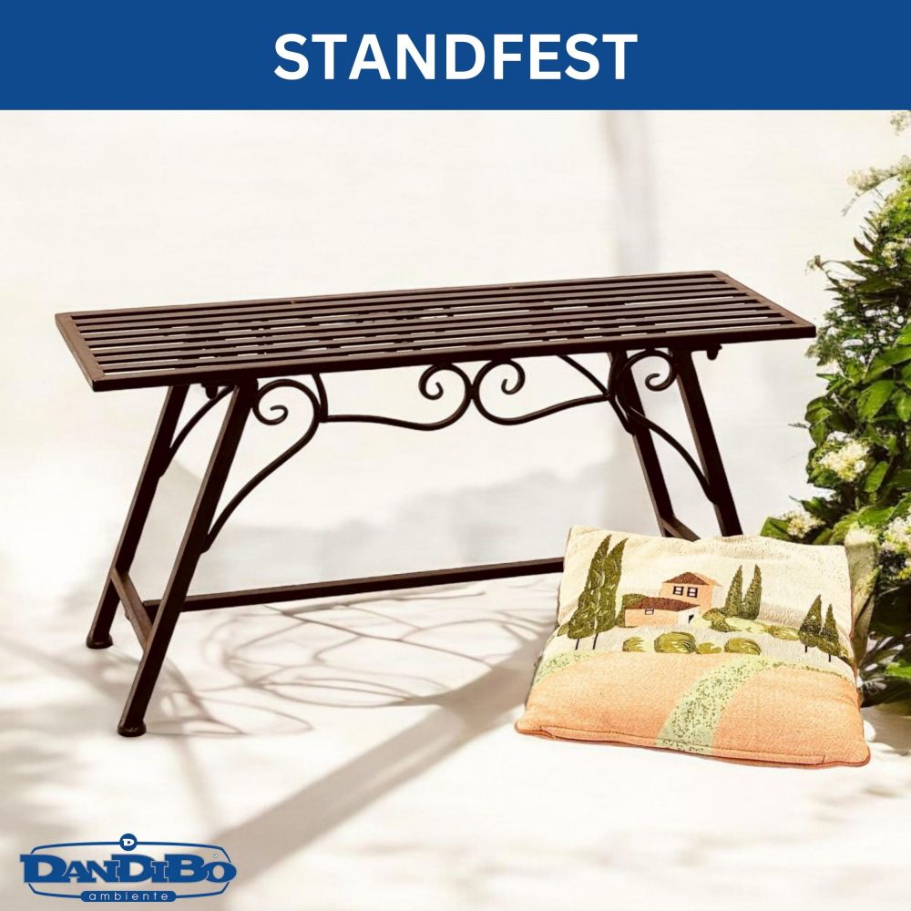 DanDiBo Gartenbank Wetterfest Metall 83 cm Sitzbank mit Ornamenten "Cucciu S" Robuste Eisenbank im Antik-Design Ideal für Garten, Terrasse & Balkon