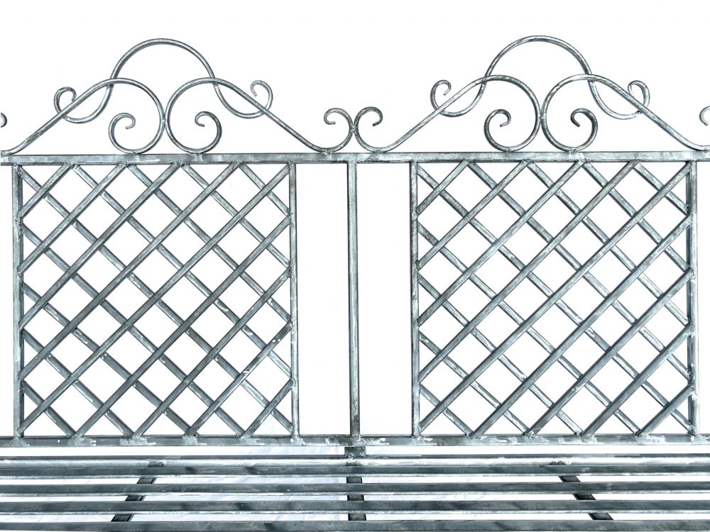 DanDiBo Gartenbank aus Metall Grau Bank 120 cm Sitzbank 96020 Baumbank Eisen Parkbank Garten Antik