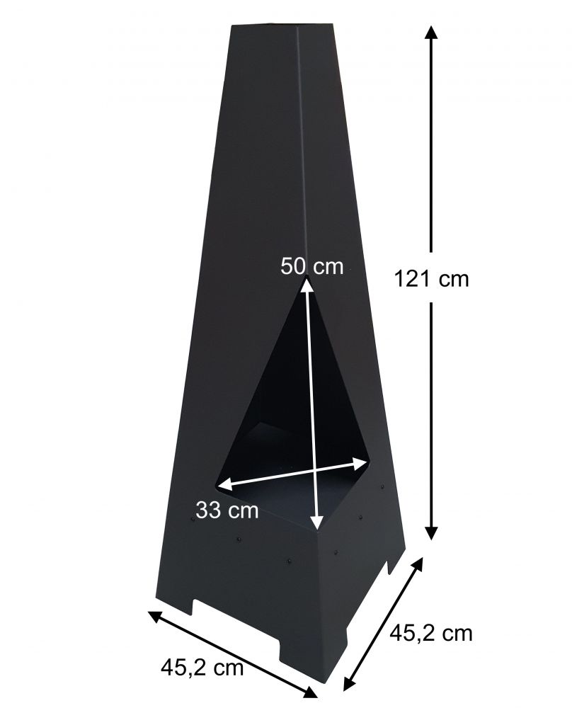 Gartenofen Faiko 4 Terrassenofen 120 cm Kamin Holzofen 25429 Feuersäule Gartenkamin modern hitzebeständig